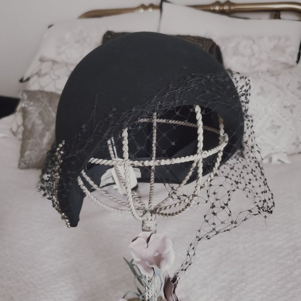 Rare EXCELLO Crystals Vintage Hat Geo. W. Bollman Saks Fifth Avenue - Picture 11 of 14